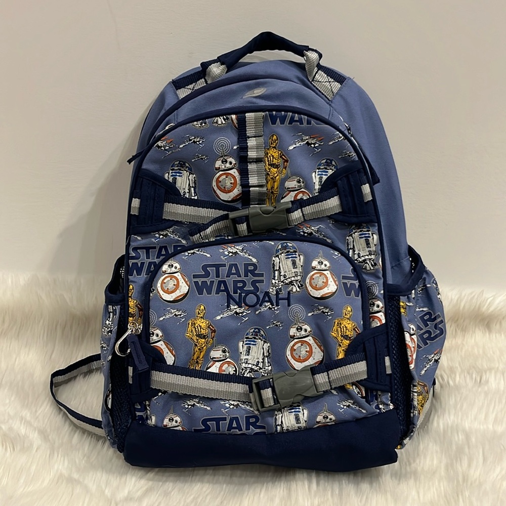Pottery Barn Star Wars Droids Kids Backpack Blue Collaboration